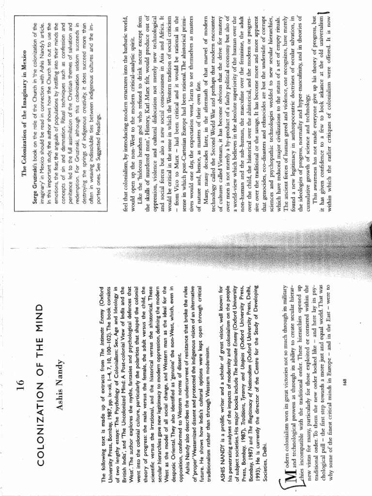 Colonization of The Mind | PDF