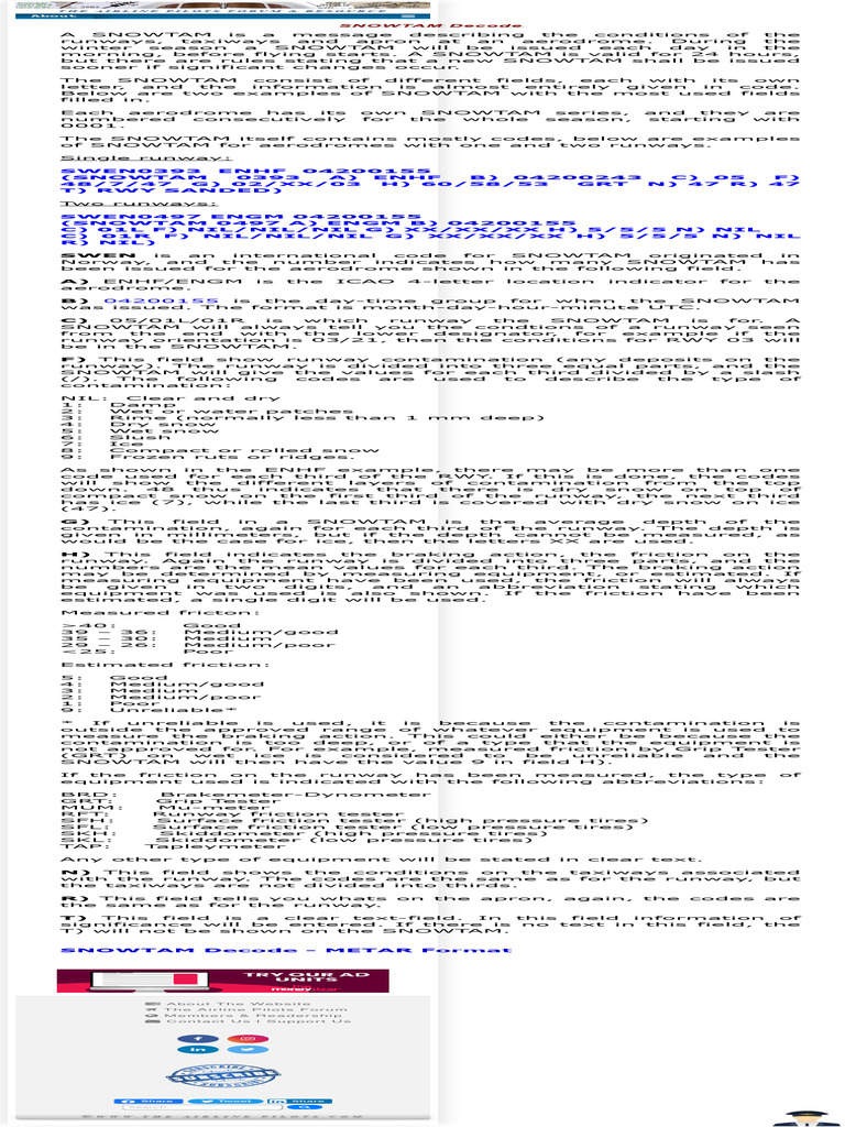 Snowtam Decode | PDF