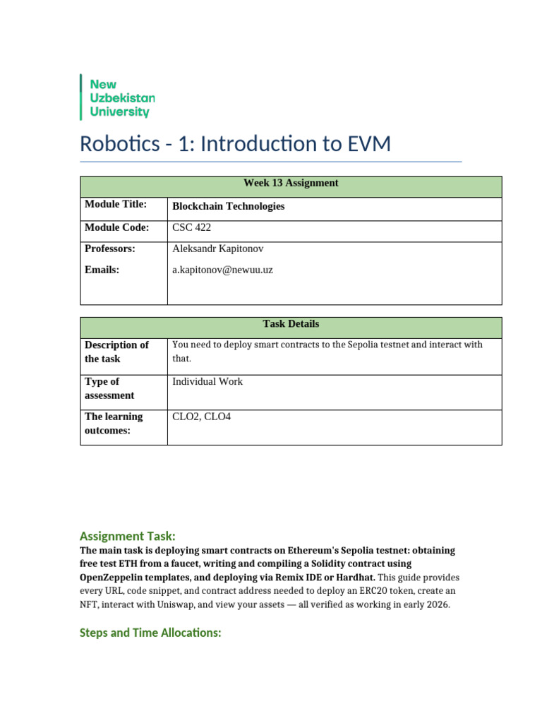 Blockchain 2026 Assignment1 | PDF