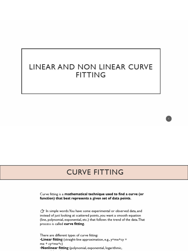 Lecture 4 - Linear and Non Linear Curve Fitting | PDF | Nonlinear ...