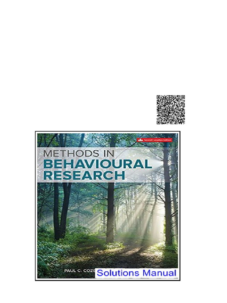 Methods in Behavioural Research Canadian 2nd Edition Cozby Solutions ...