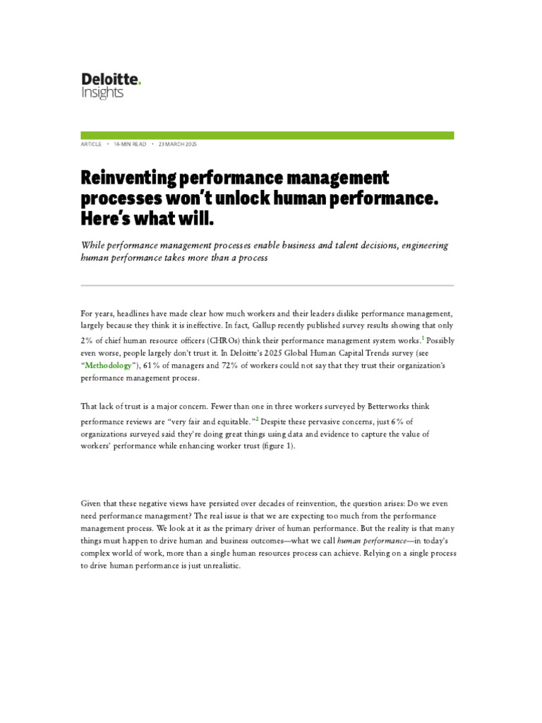 CS1 Employee Performance Management | PDF