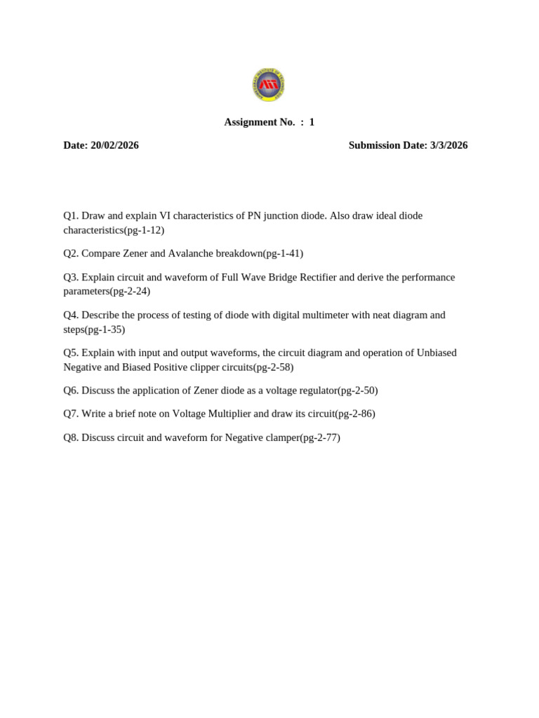BE - Assignment No 1 | PDF