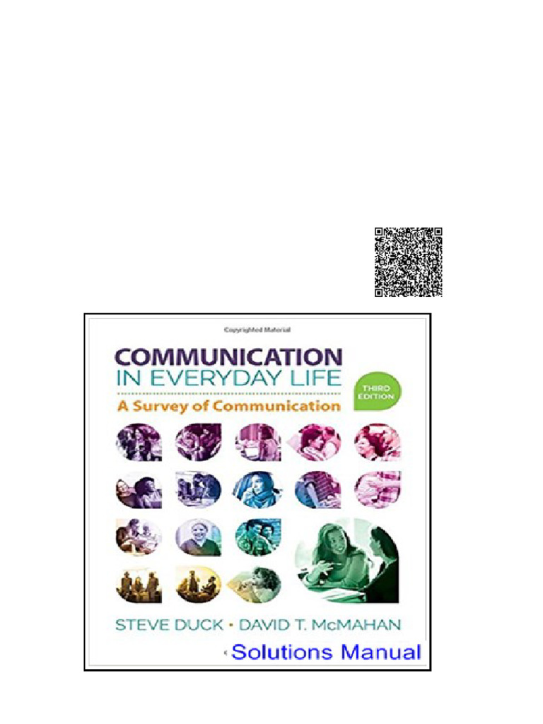 Communication in Everyday Life A Survey of Communication 3Rd Edition ...