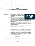 Peraturan Menteri Tenaga Kerja - Permenaker - Nomor Per.05-Men-1996 TTG Sistem Manajemen Keselamatan Dan Kesehatan Kerja - SMK3