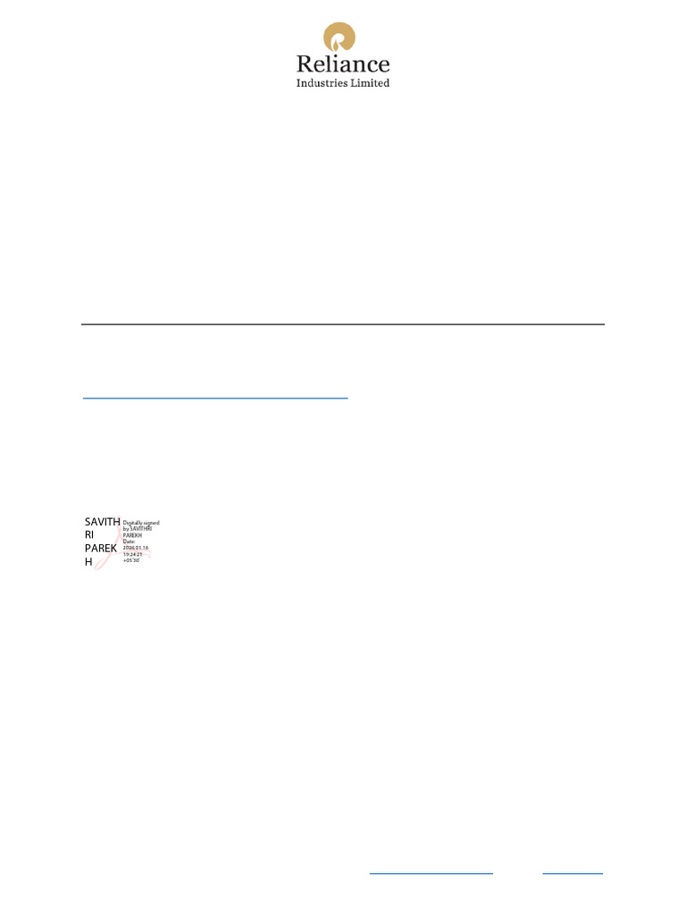 Reliance | PDF