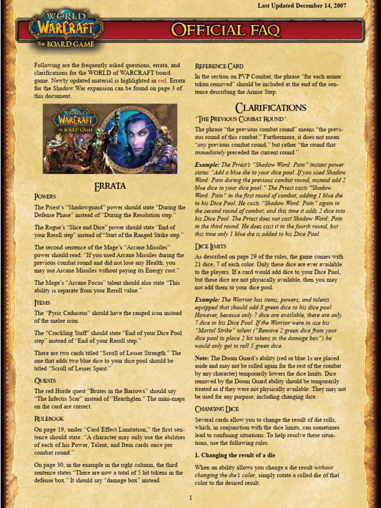 WoW FAQ v1 4 | PDF