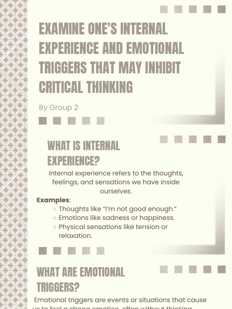 Internal Experience and Emotional Triggers | PDF