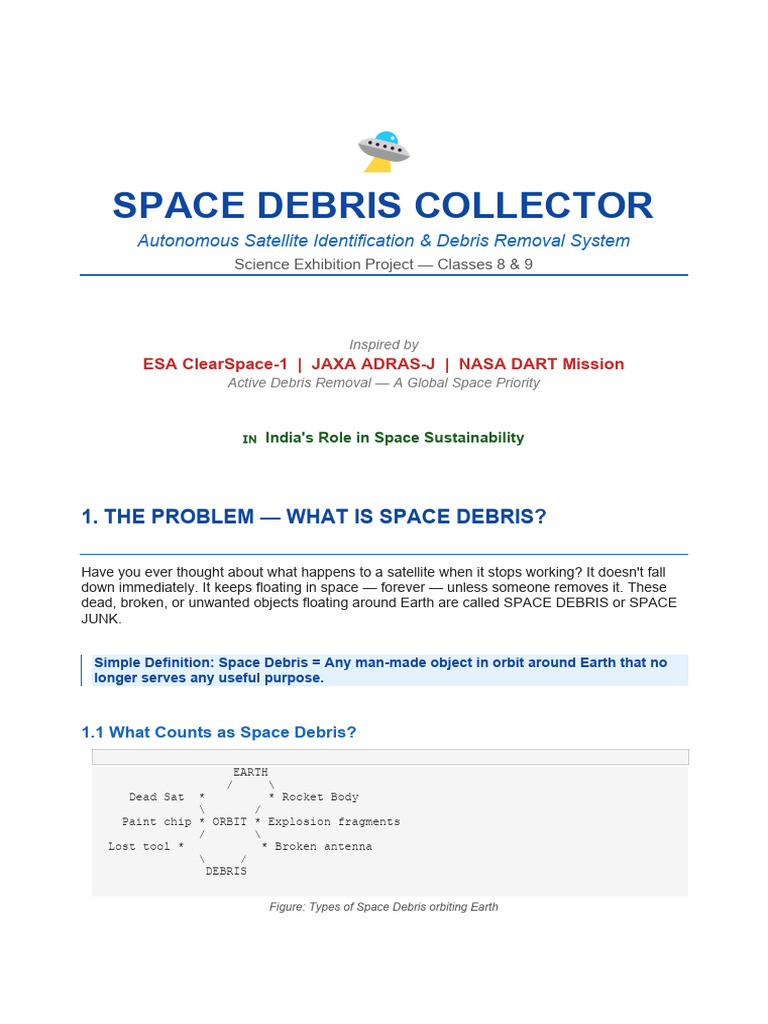 Space Debris Collector Notes | PDF | Space Debris | Nasa
