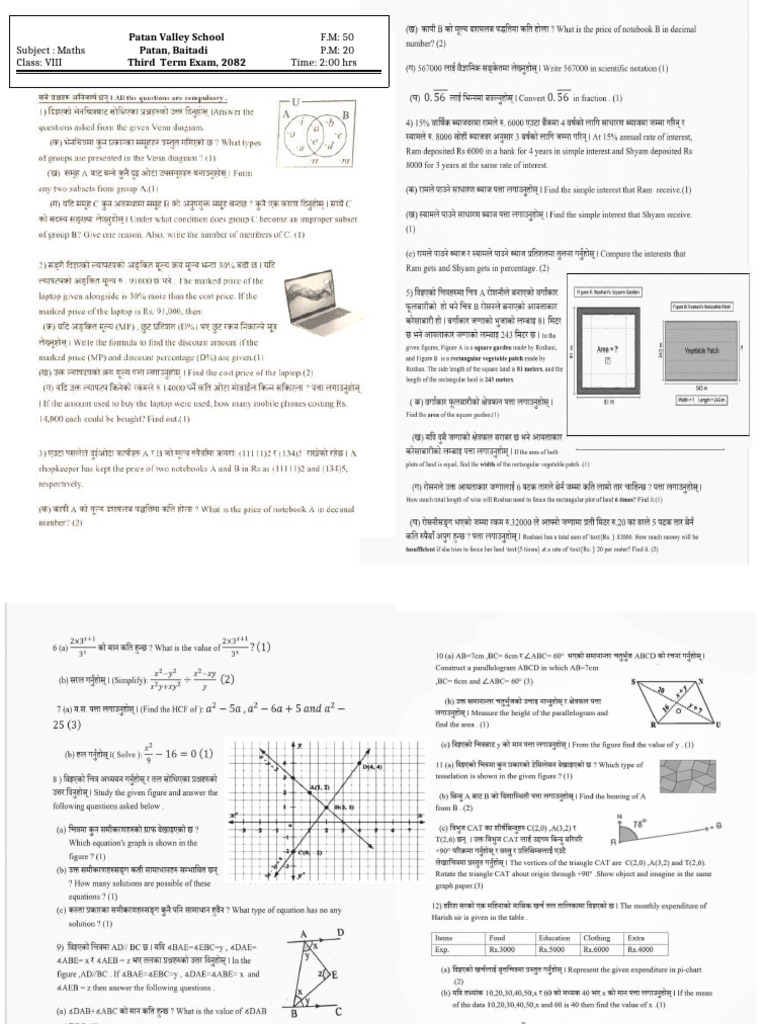 8 Maths | PDF