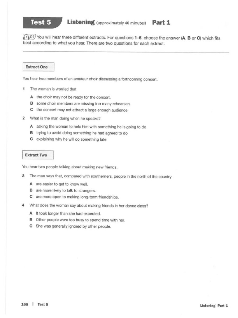 Practice Test Cae - 04 - Listening Paper | PDF