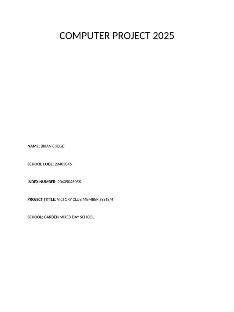 Computer Studies | PDF