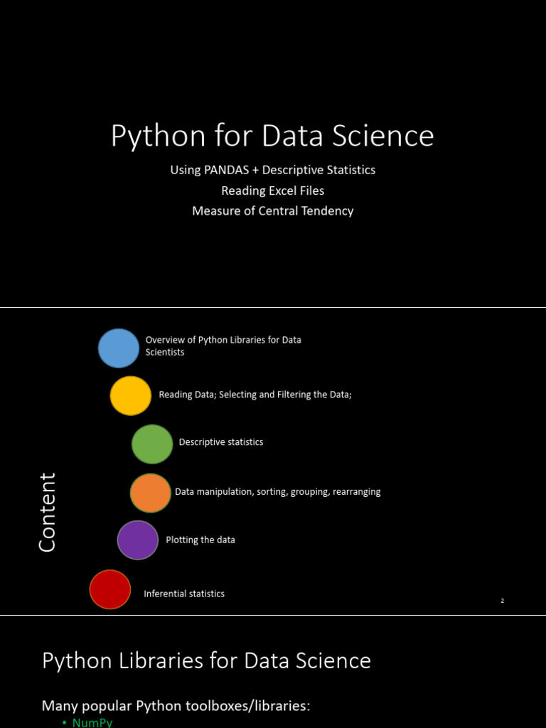Lecture 4 - Part 1 - Python For Data Science | PDF