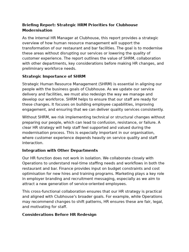 Briefing Report | PDF