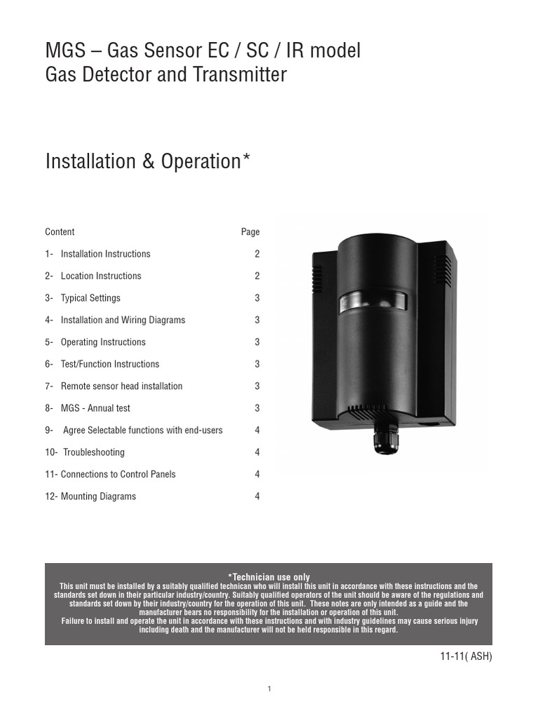 MGS Installation and Operation Manual Nov 2011 | PDF