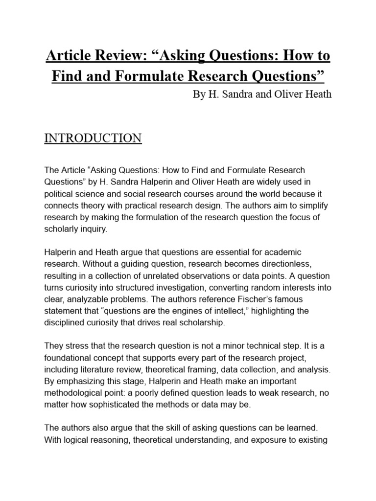 Article Review - 