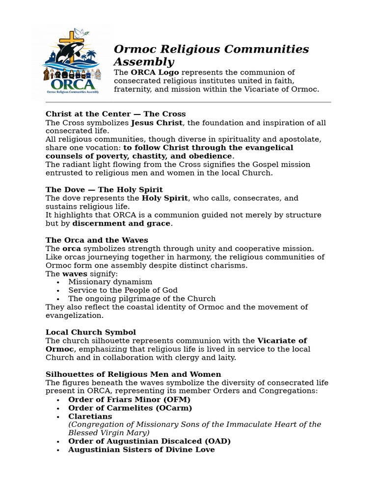 Ormoc Religious Communities Assembly | PDF | Catholic Spirituality ...