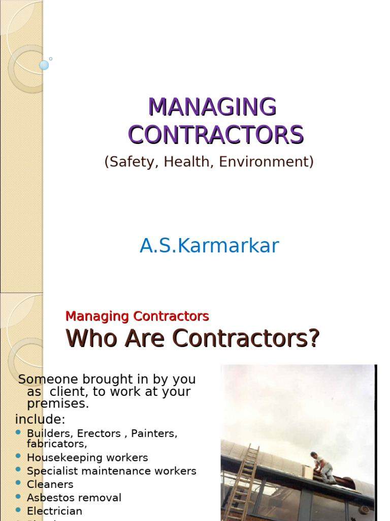 Managing Contractors Safety | PDF