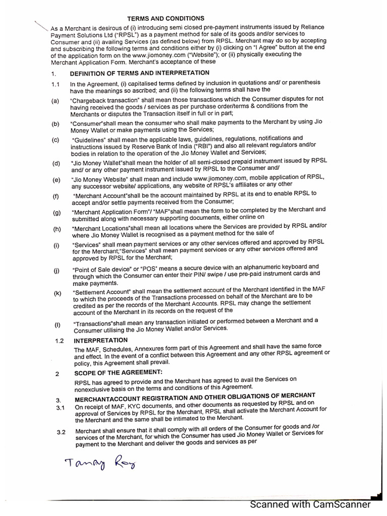 Terms and Conditions | PDF