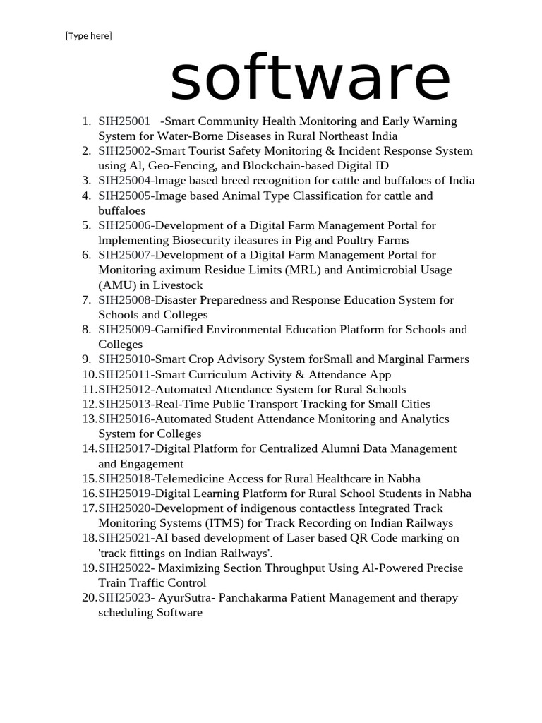 Sih Software Problem Statement | PDF