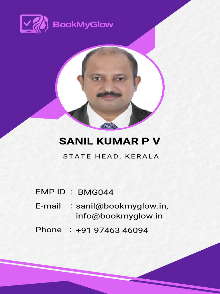 Sanil Kumar P V Id Card | PDF