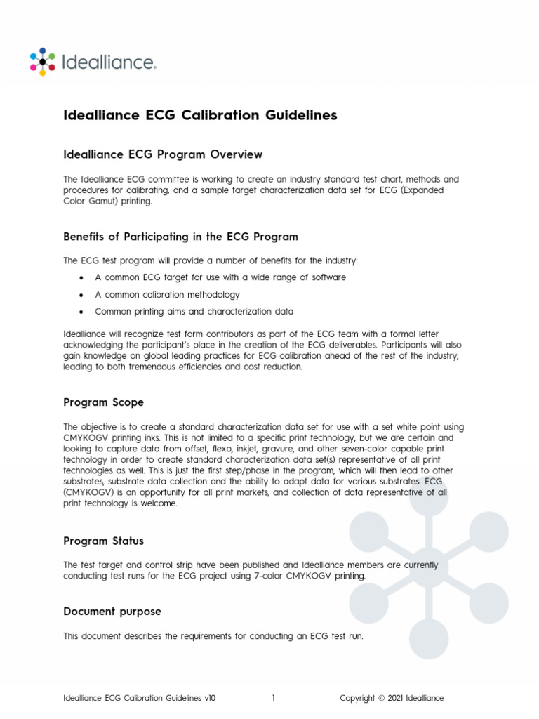 Idealliance ECG Calibration Project Guidelines 2021 v10 | PDF