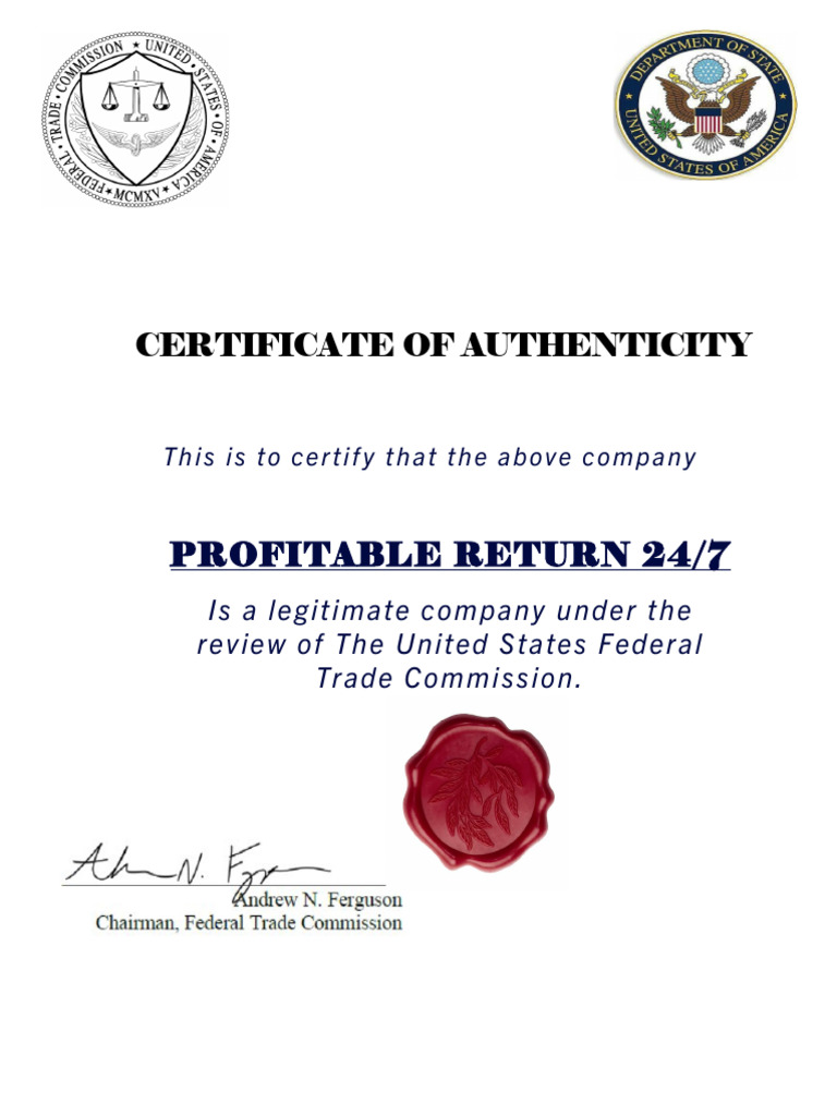 FTC Certification | PDF
