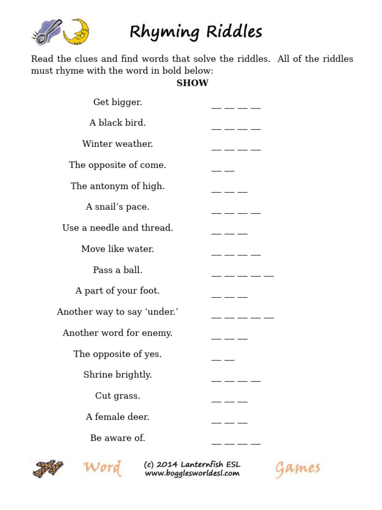 Rhymes With Show | PDF