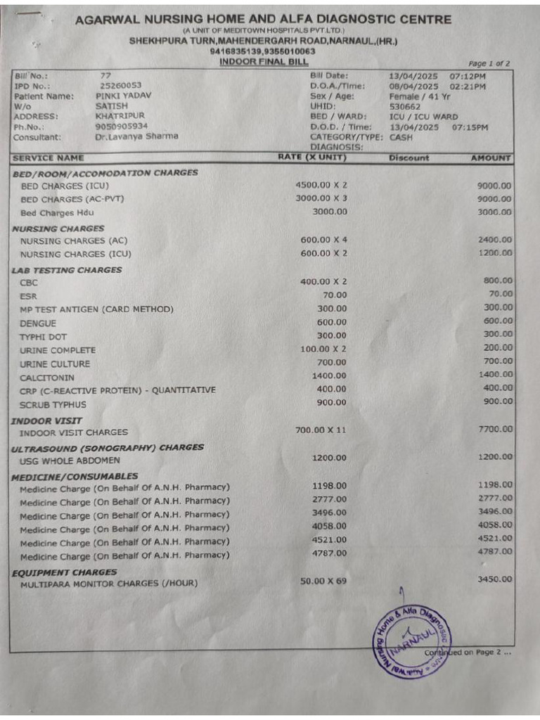 Indore Final Bill | PDF