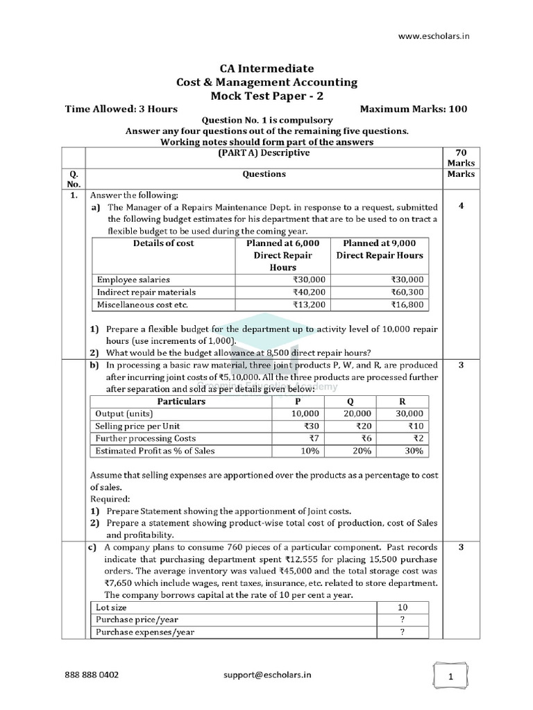 MC - 2 Mock Test Paper Assignment | PDF