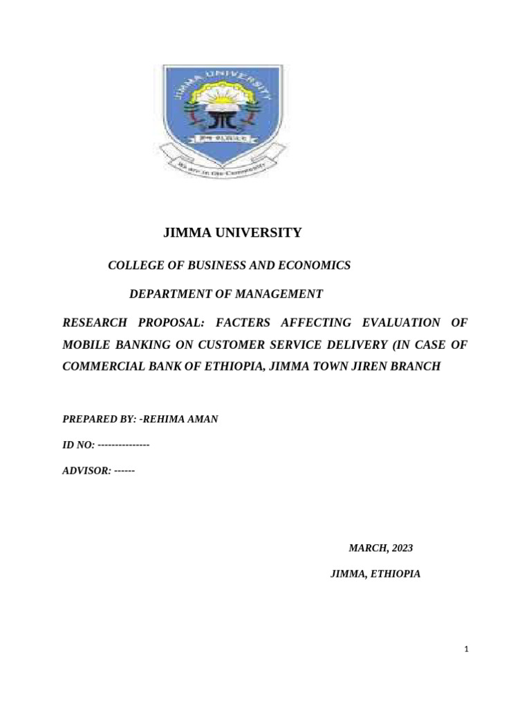 Jimma University: Prepared By: - Rehima Aman ID NO: - ADVISOR | PDF