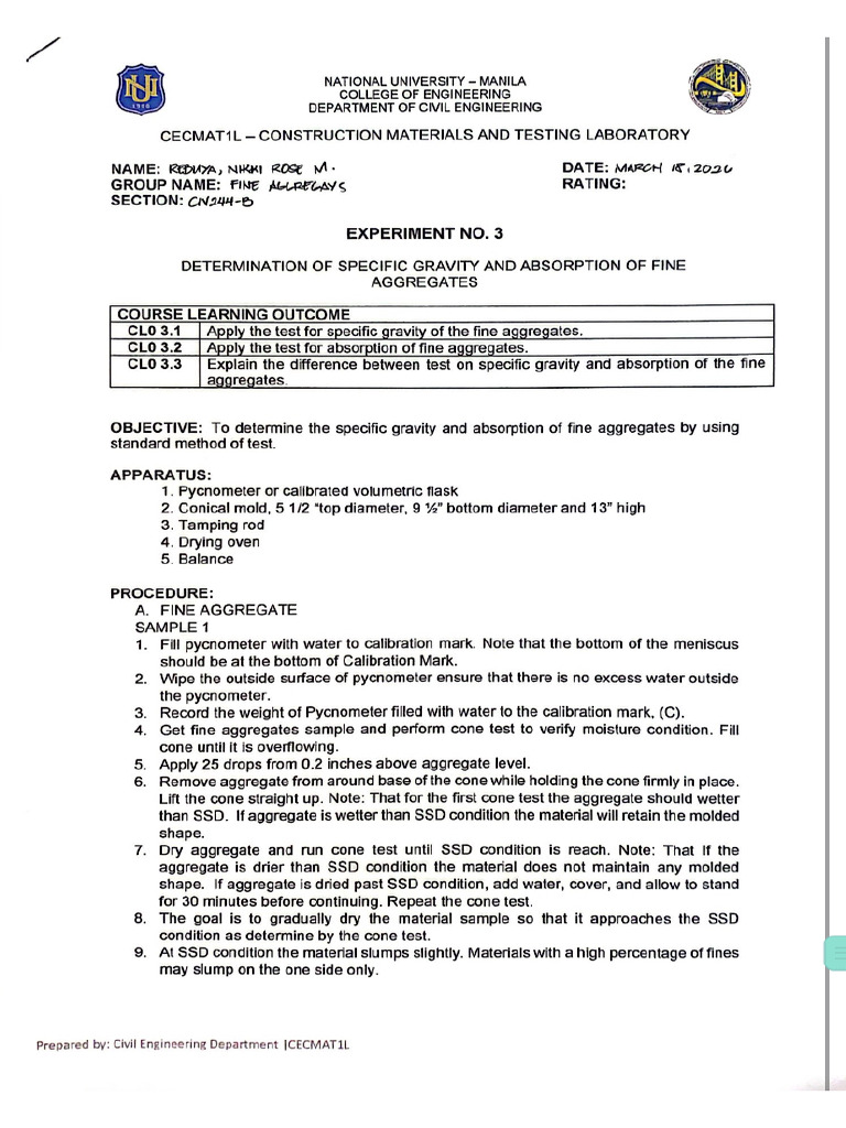 Construction Material and Testing Lab Works | PDF