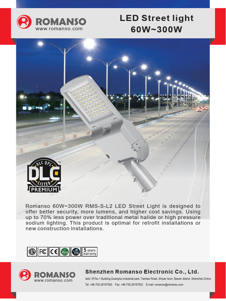 Romanso S-l2 Led Street Light | PDF