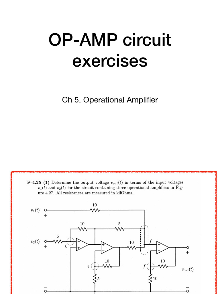 Bonus OP-AMP Exercise Problems | PDF