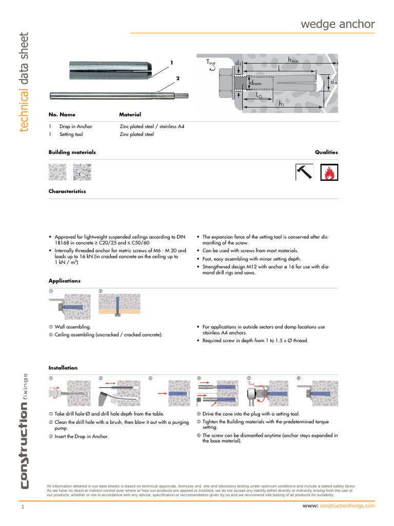 Wedge Anchor | PDF