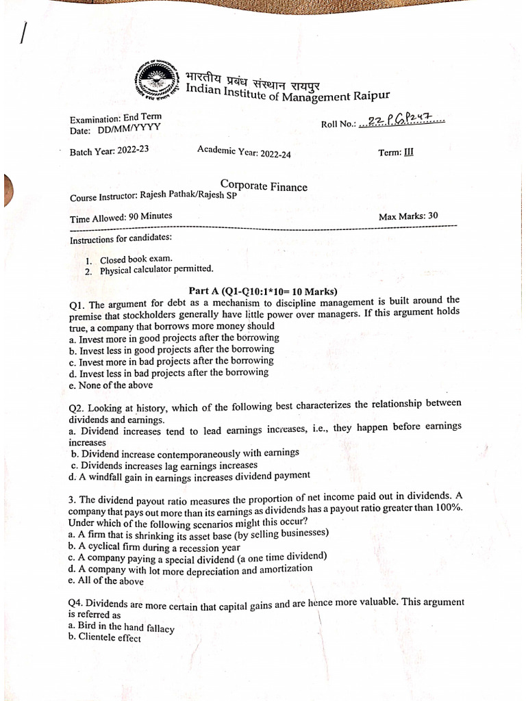 CFI End Term | PDF