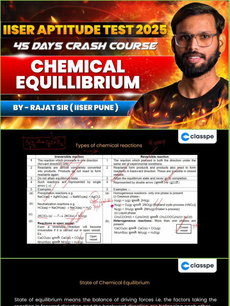 Chemical Equilibrium Lec - 4 | PDF