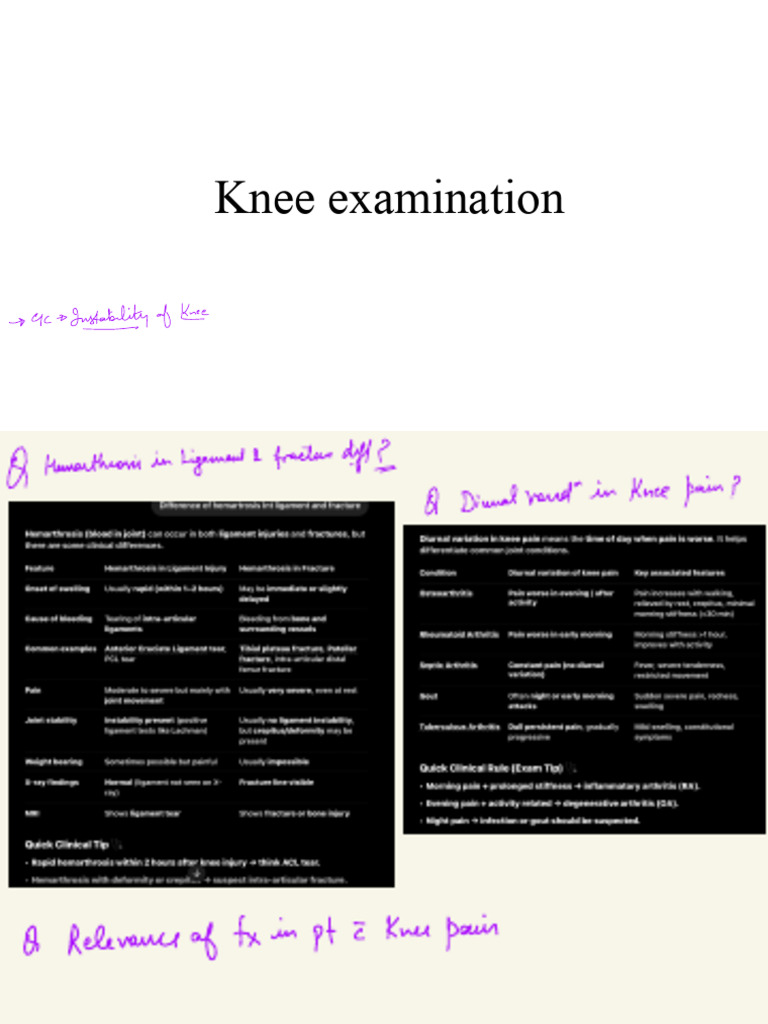 Knee Examination | PDF