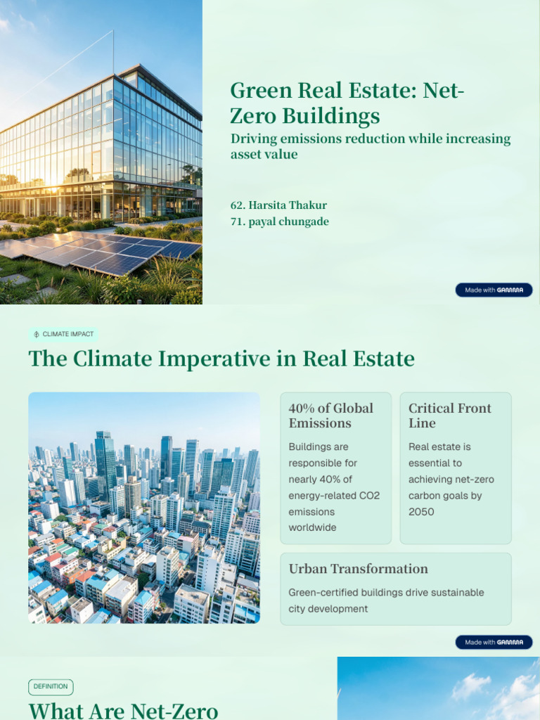 Green Real Estate Net Zero Buildings | PDF | Natural Environment ...