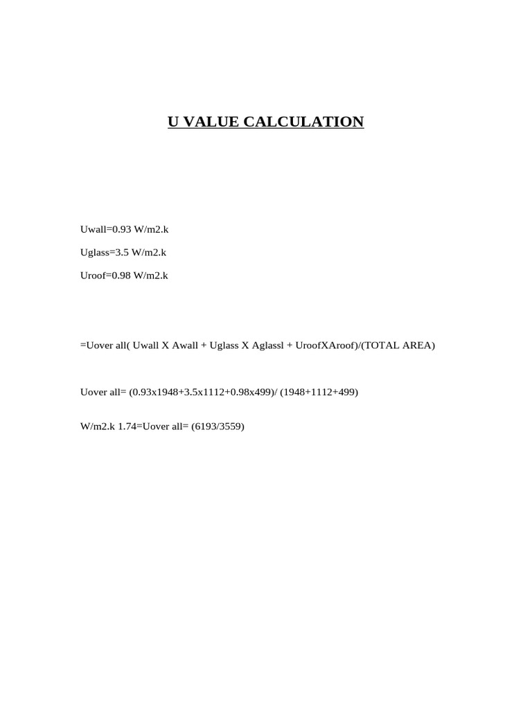 U Value Calculation | PDF