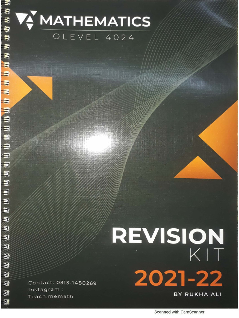 Mathematics Revision Kit O Level 4024-1 | PDF