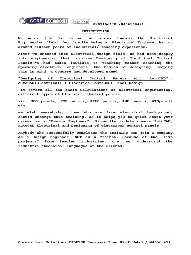 3.control Panel Design Only | PDF | Electricity | Electrical Engineering