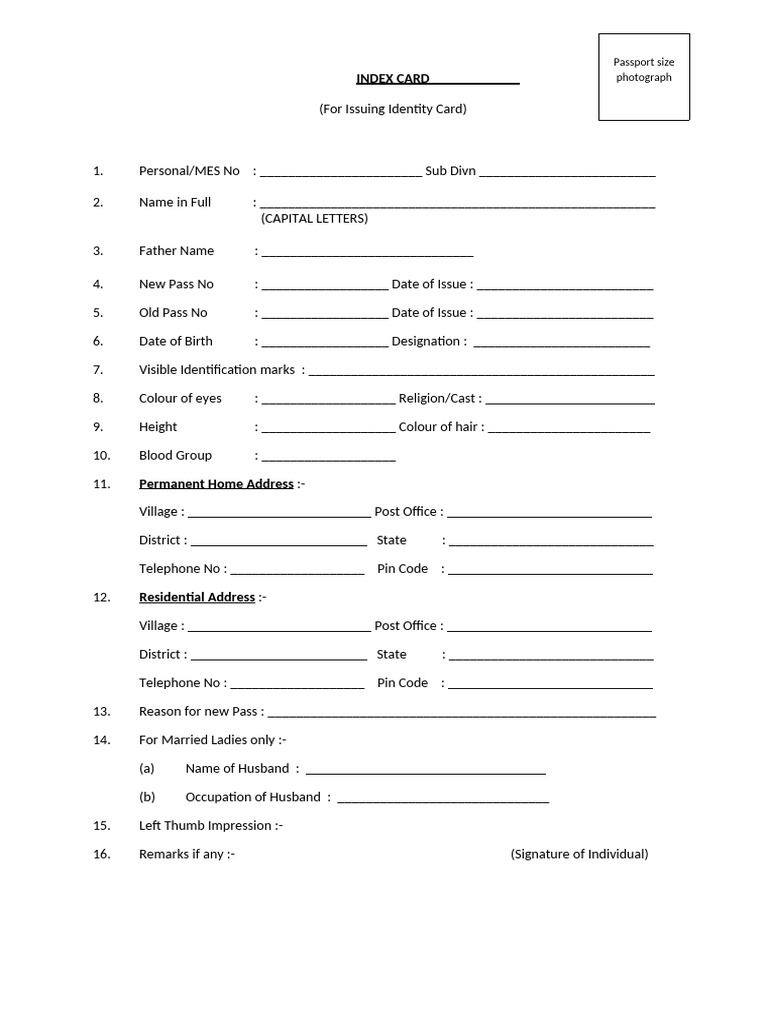 Application For Identity Card | PDF | Identity Document | Chess Theory