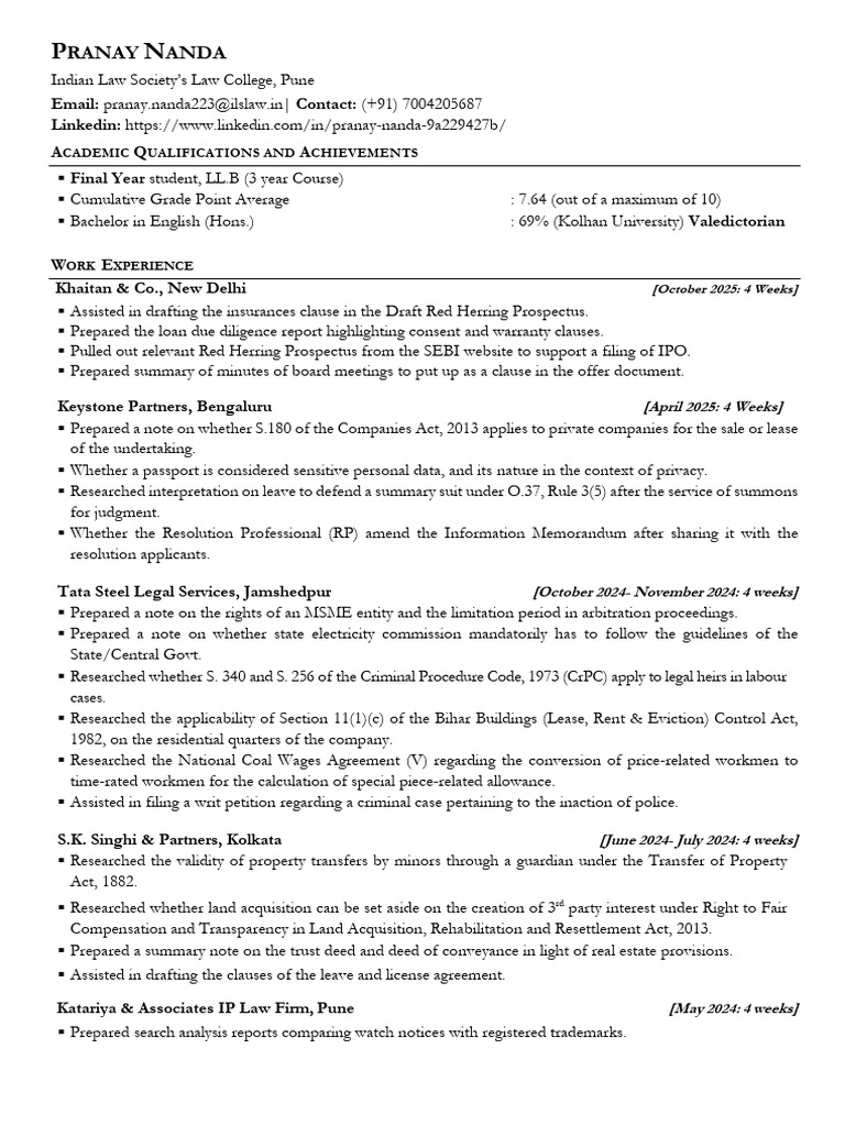 Pranay Nanda | PDF | Common Law | Justice