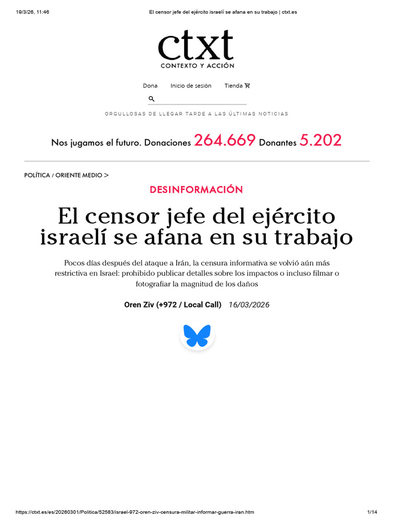 El Censor Jefe Del Ejército Israelí Se Afana en Su Trabajo - CTXT - Es ...
