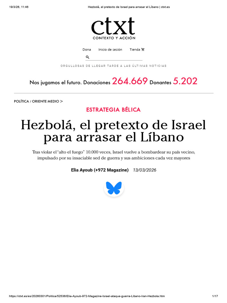 Hezbolá, El Pretexto de Israel para Arrasar El Líbano - CTXT - Es | PDF