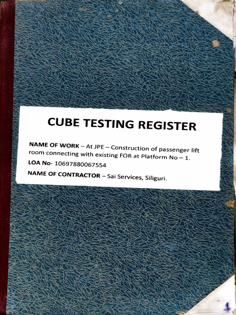 Cube Testing Register | PDF