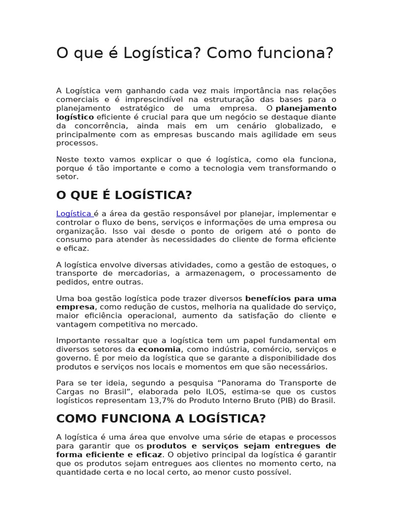 Logística | PDF