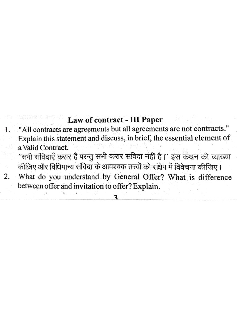 Law of Contract | PDF