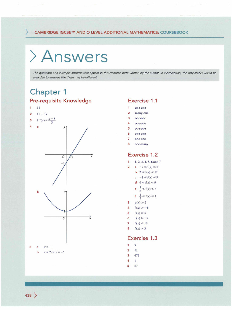 A Math Textbook Answer Key | PDF